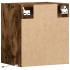 Muebles TV de pared luces LED 2 uds roble ahumado 41x31x45