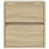 Mueble de TV de pared con luces LED roble Sonoma 41x31x45