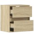 Mueble de TV de pared con luces LED roble Sonoma 41x31x45