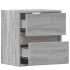 Muebles TV de pared luces LED 2 uds gris Sonoma 41x31x45