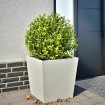 Jardinera de acero blanca 50x50x50 cm
