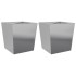Jardineras 2 uds acero galvanizado 50x50x50