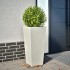 Jardinera acero blanca 35x35x75