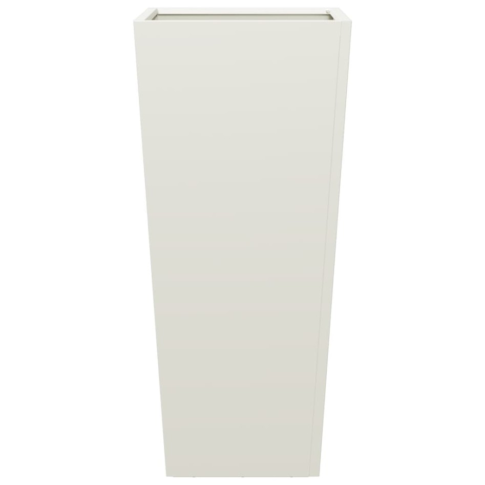 Jardinera acero blanca 35x35x75