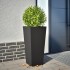 Jardinera de acero negra 35x35x75