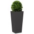 Jardinera de acero negra 35x35x75