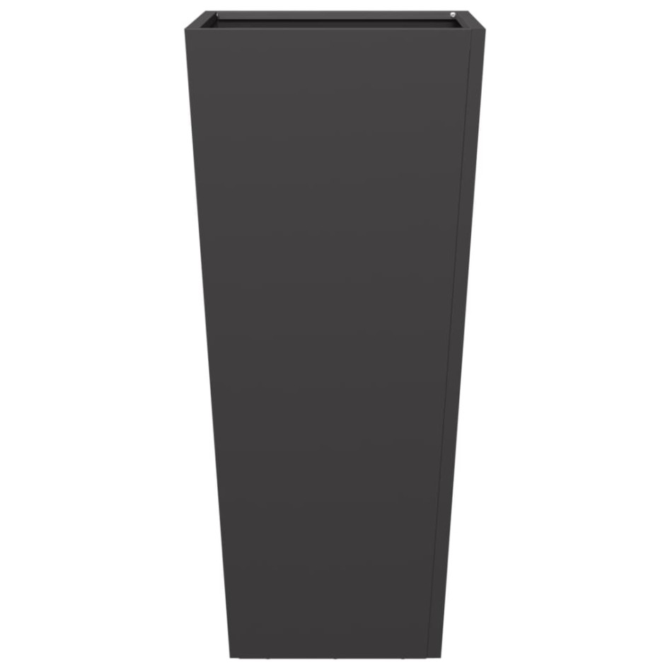 Jardinera de acero negra 35x35x75