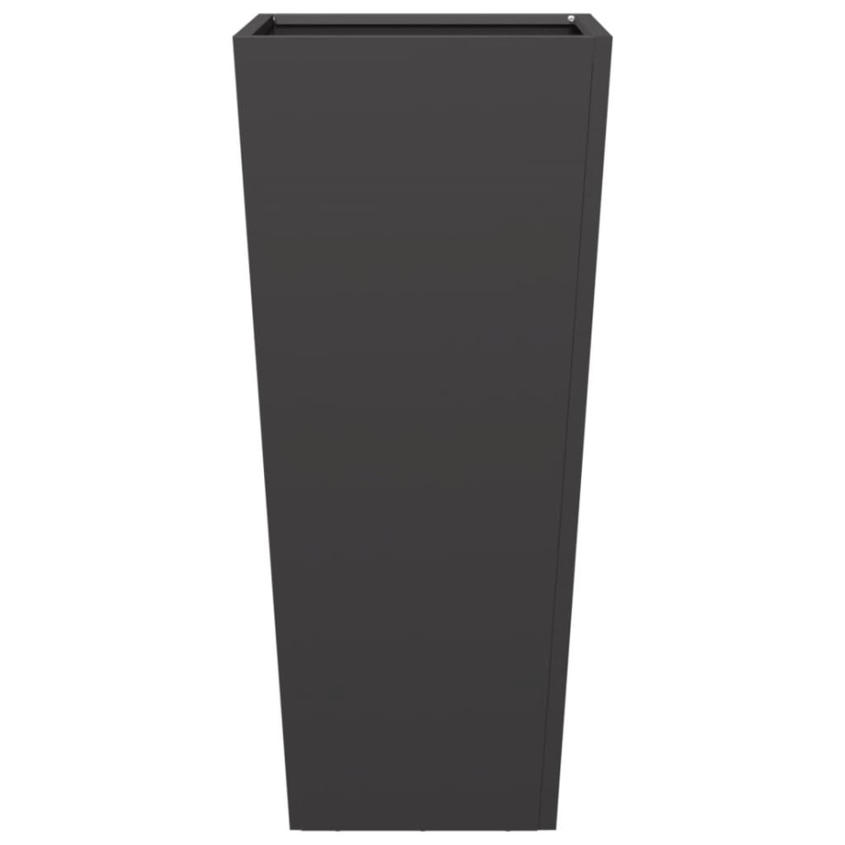 Jardinera de acero negra 35x35x75