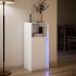 Aparador con luces LED madera ingeniería blanco 42,5x34x100