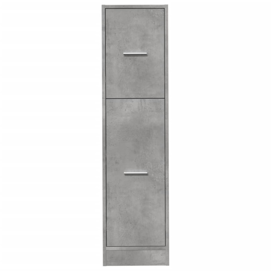 Armario botiquín madera ingeniería gris hormigón 30x41x118