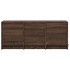 Mueble de TV LED madera ingeniería marrón roble 97x34x40