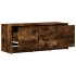Mueble de TV LED madera ingeniería roble ahumado 97x34x40