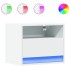 Mesitas de noche de pared con luces LED 2 unidades