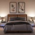 Mesitas de noche de pared con luces LED 2 unidades