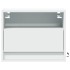 Mesitas de noche de pared con luces LED 2 unidades
