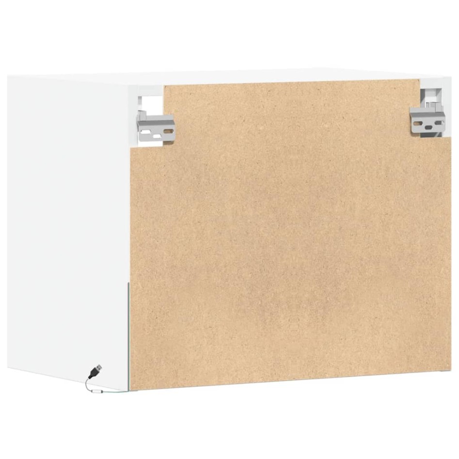 Mesitas de noche de pared con luces LED 2 unidades