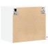 Mesitas de noche de pared con luces LED 2 unidades