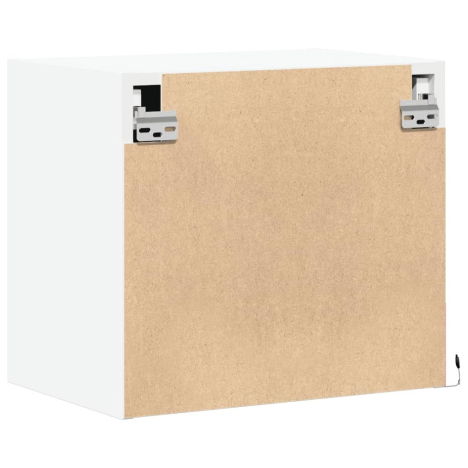 Mesitas de noche de pared con luces LED 2 unidades