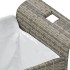 Banco de jardín con cojín ratán sintético gris 116x46x57