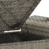 Banco de jardín con cojín ratán sintético gris 116x46x57