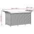 Banco de jardín con cojín ratán sintético gris 116x46x57