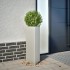 Jardinera trianngular de acero inoxidable 30x26x75