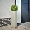 Jardinera trianngular de acero inoxidable 30x26x75 cm