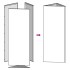 Jardinera trianngular de acero inoxidable 30x26x75