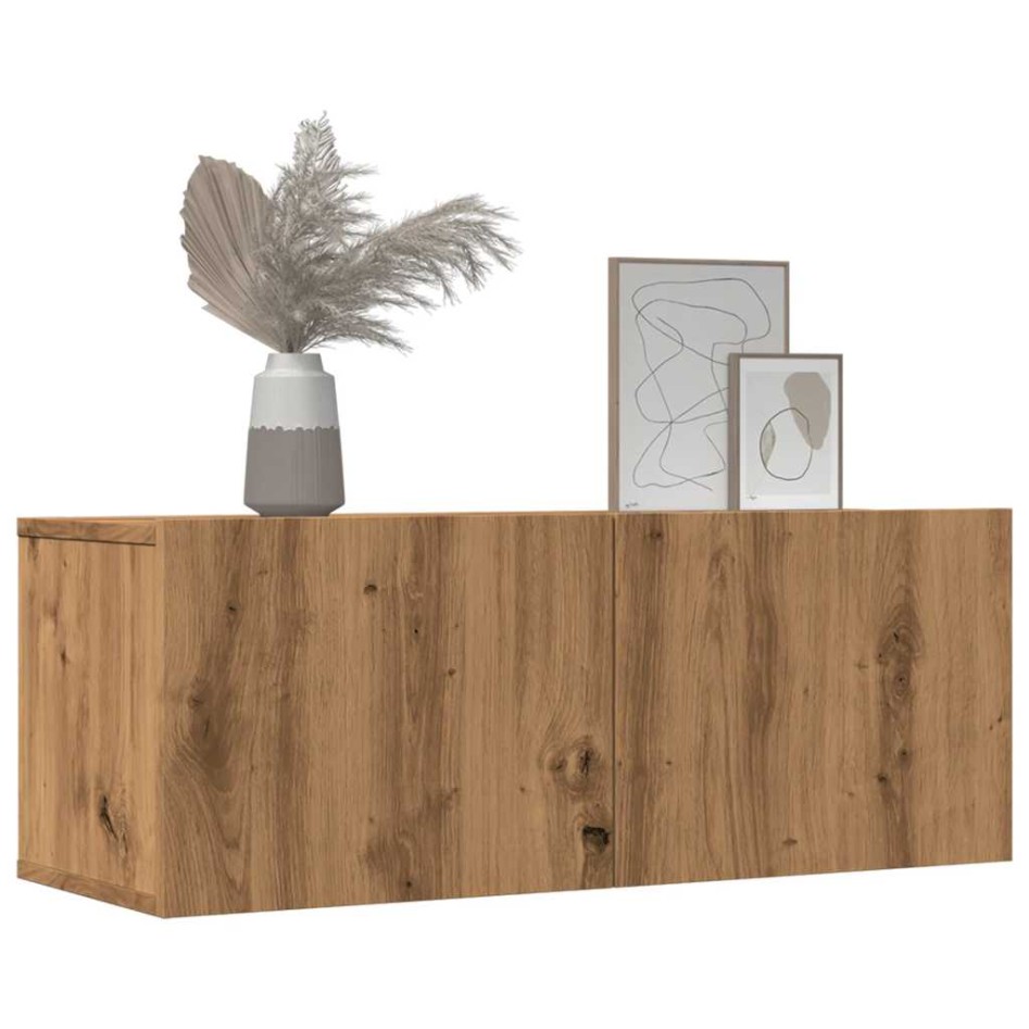 Muebles para TV de pared 2 unidades roble artesanal 80x30x30