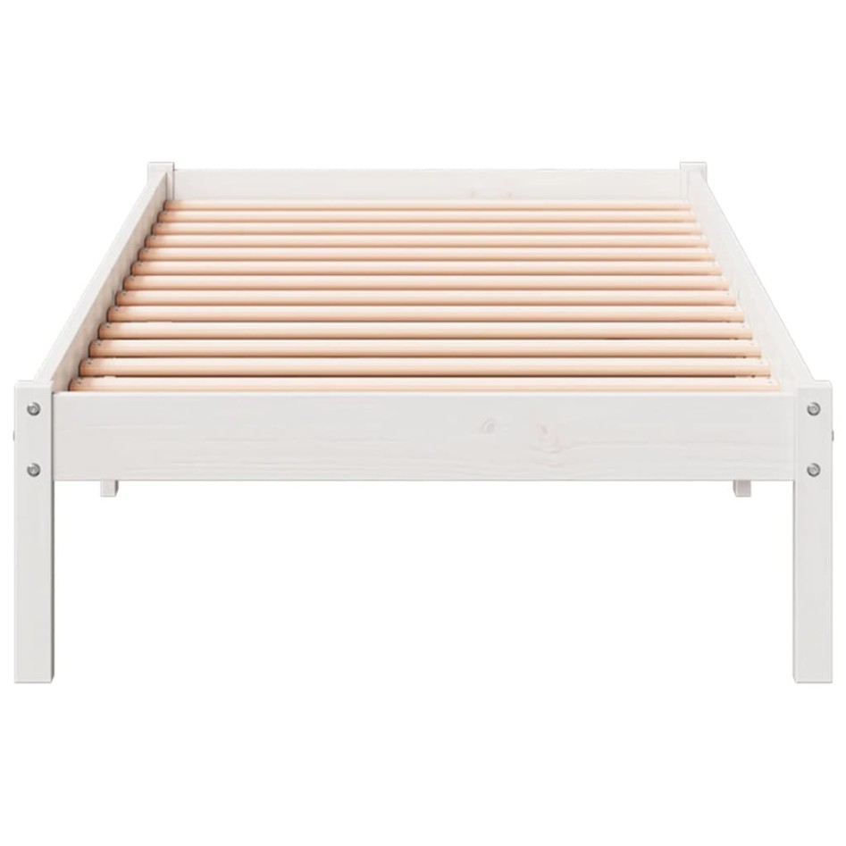 Cama extralarga sin colchón madera maciza pino blanca 90x210