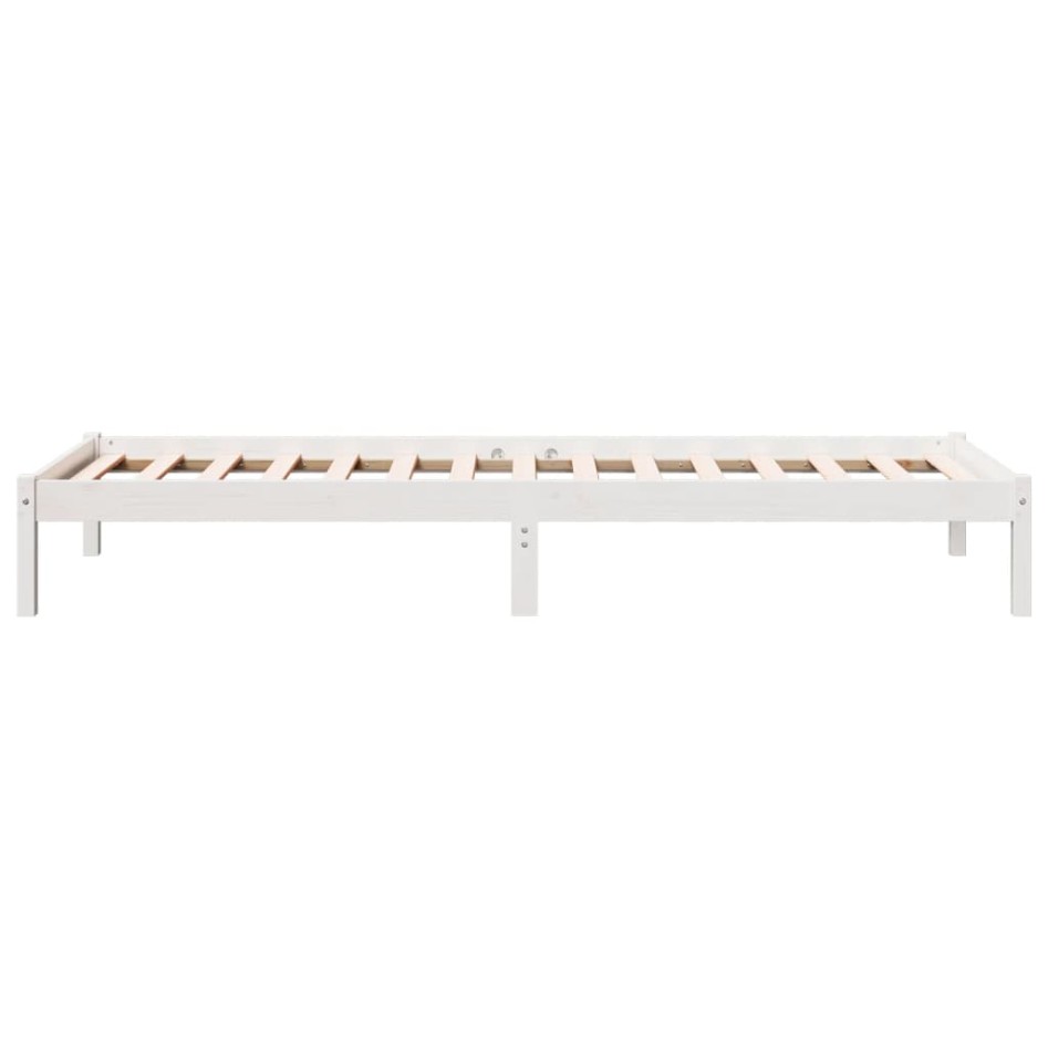 Cama extralarga sin colchón madera maciza pino blanca 90x210