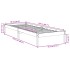 Cama extralarga sin colchón madera maciza pino blanca 90x210