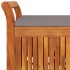 Banco almacenaje jardín con cojín madera maciza de acacia