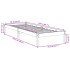Cama extralarga sin colchón madera maciza pino blanca 80x210
