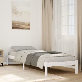 Cama extralarga sin colchón madera maciza pino blanca 90x220