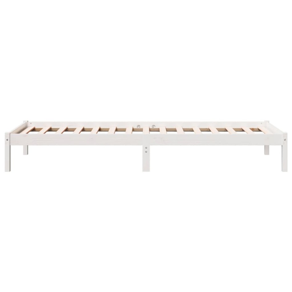 Cama extralarga sin colchón madera maciza pino blanca 90x220