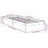 Cama extralarga sin colchón madera maciza pino blanca 90x220