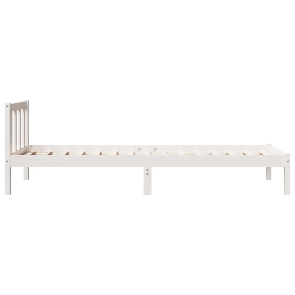 Cama extralarga sin colchón madera maciza pino blanca 80x210