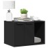 Mueble arenero de gatos madera ingeniería negro 60x40x40