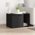 Mueble arenero de gatos madera ingeniería negro 60x40x40