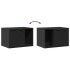 Mueble arenero de gatos madera ingeniería negro 60x40x40