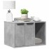 Mueble arenero para gatos madera gris hormigón 60x40x40