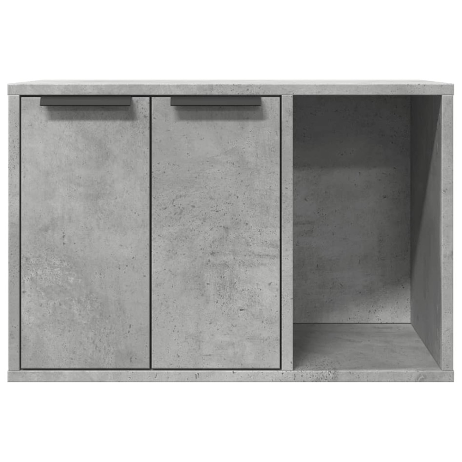 Mueble arenero para gatos madera gris hormigón 60x40x40