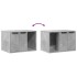 Mueble arenero para gatos madera gris hormigón 60x40x40