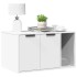 Mueble arenero para gatos madera ingeniería blanco 80x50x45
