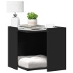 Mueble arenero para gatos madera ingeniería negro 53x53x51 cm