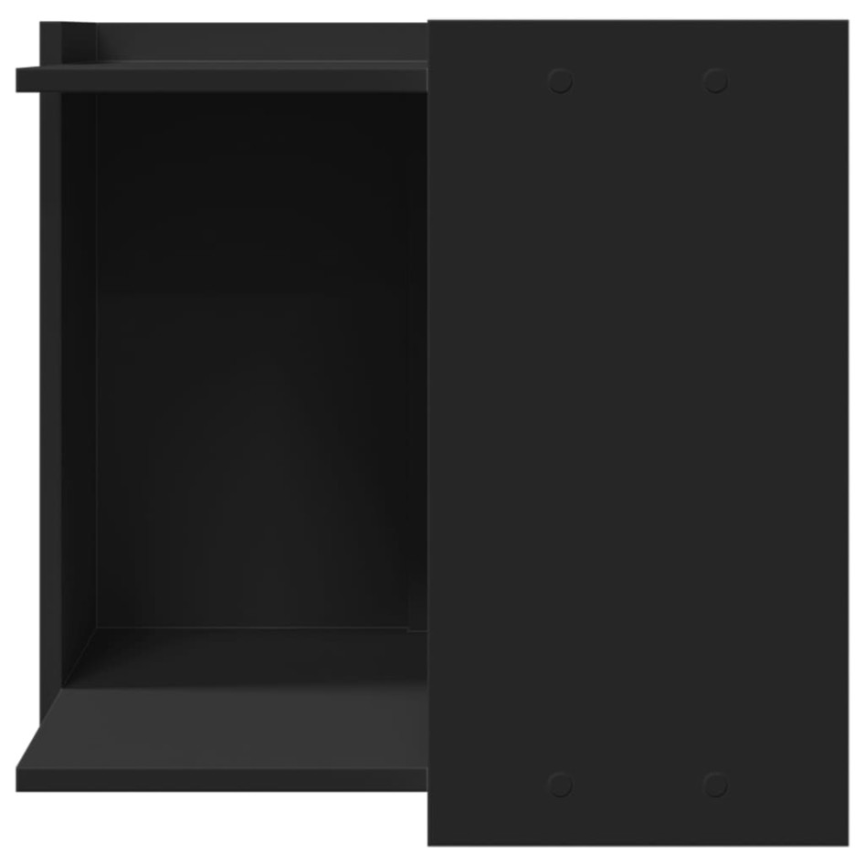 Mueble arenero para gatos madera ingeniería negro 53x53x51