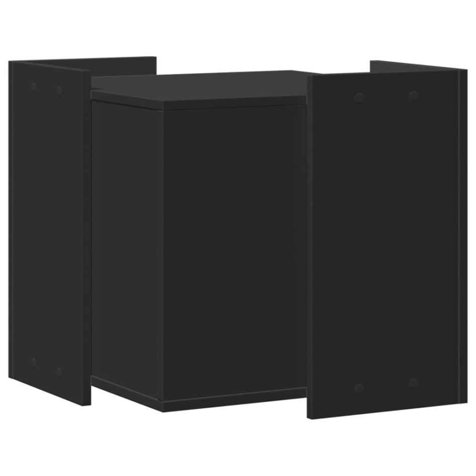 Mueble arenero para gatos madera ingeniería negro 53x53x51