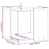 Mueble arenero para gatos madera ingeniería negro 53x53x51