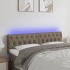 Cabecero con LED de tela gris taupe 144x7x78/88
